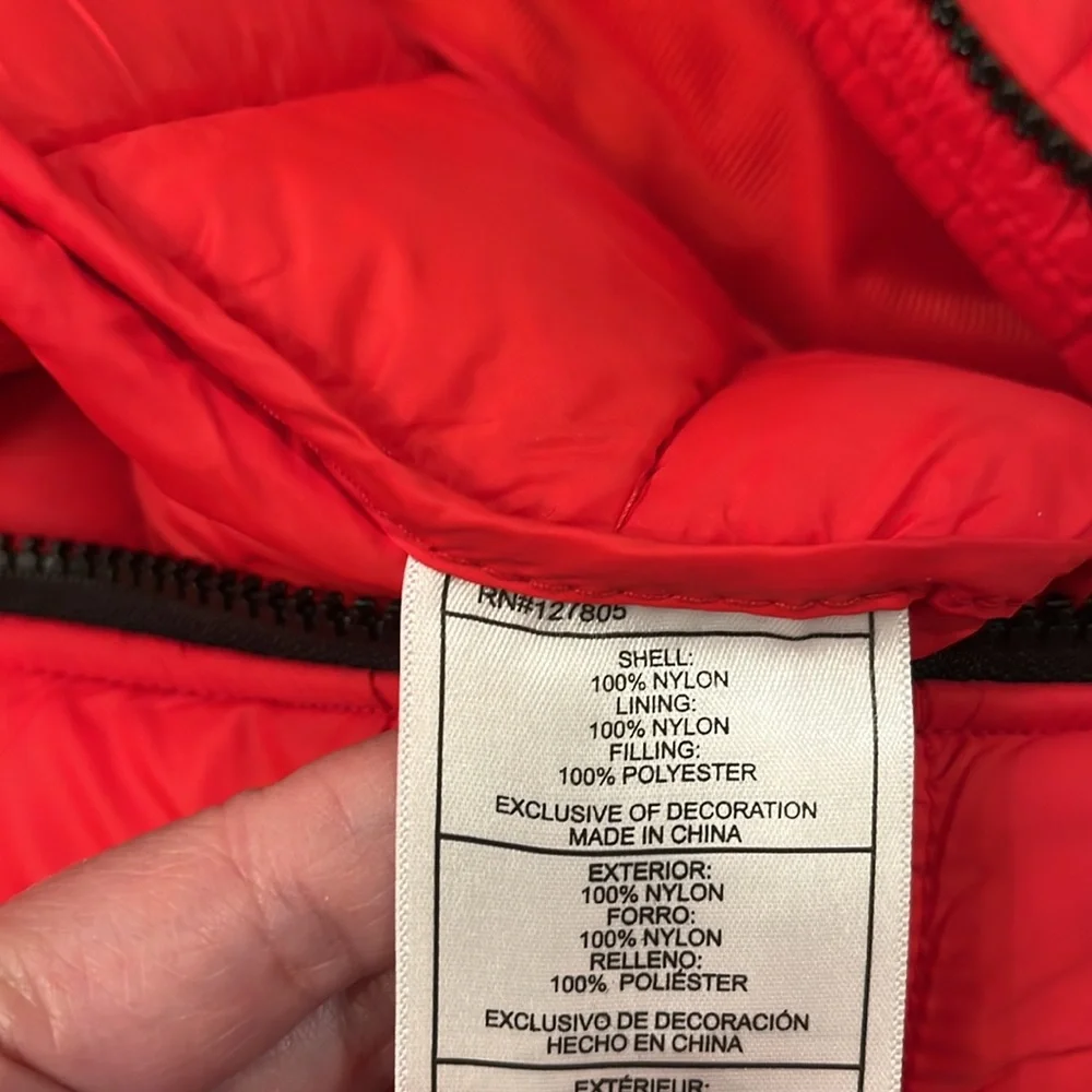 Reebok Womens Quilted Glacier Shield Red Jacket With Hood/NWT/M - Picture 8 of 14